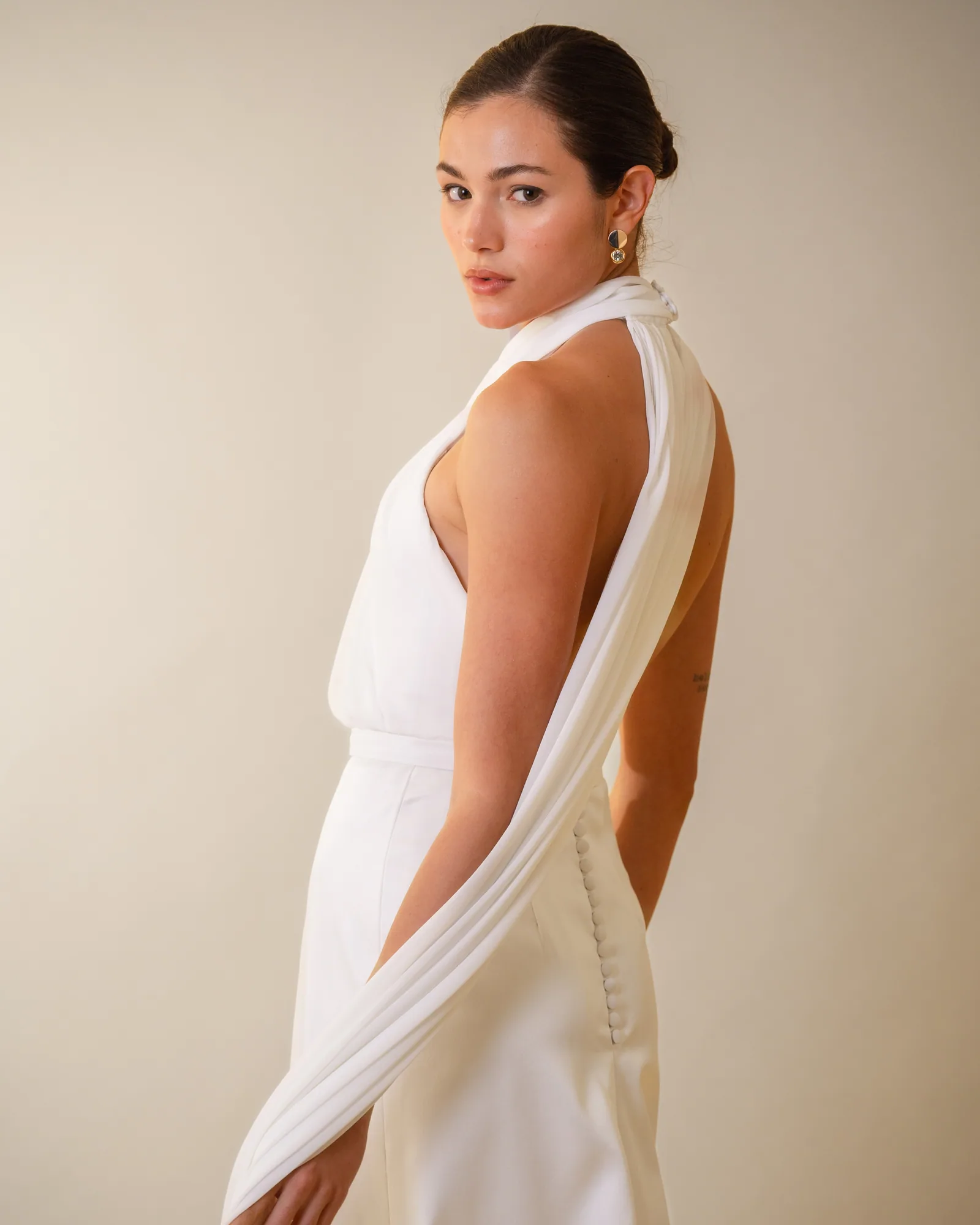 Vestido Lili em três quartos, com a capa removível