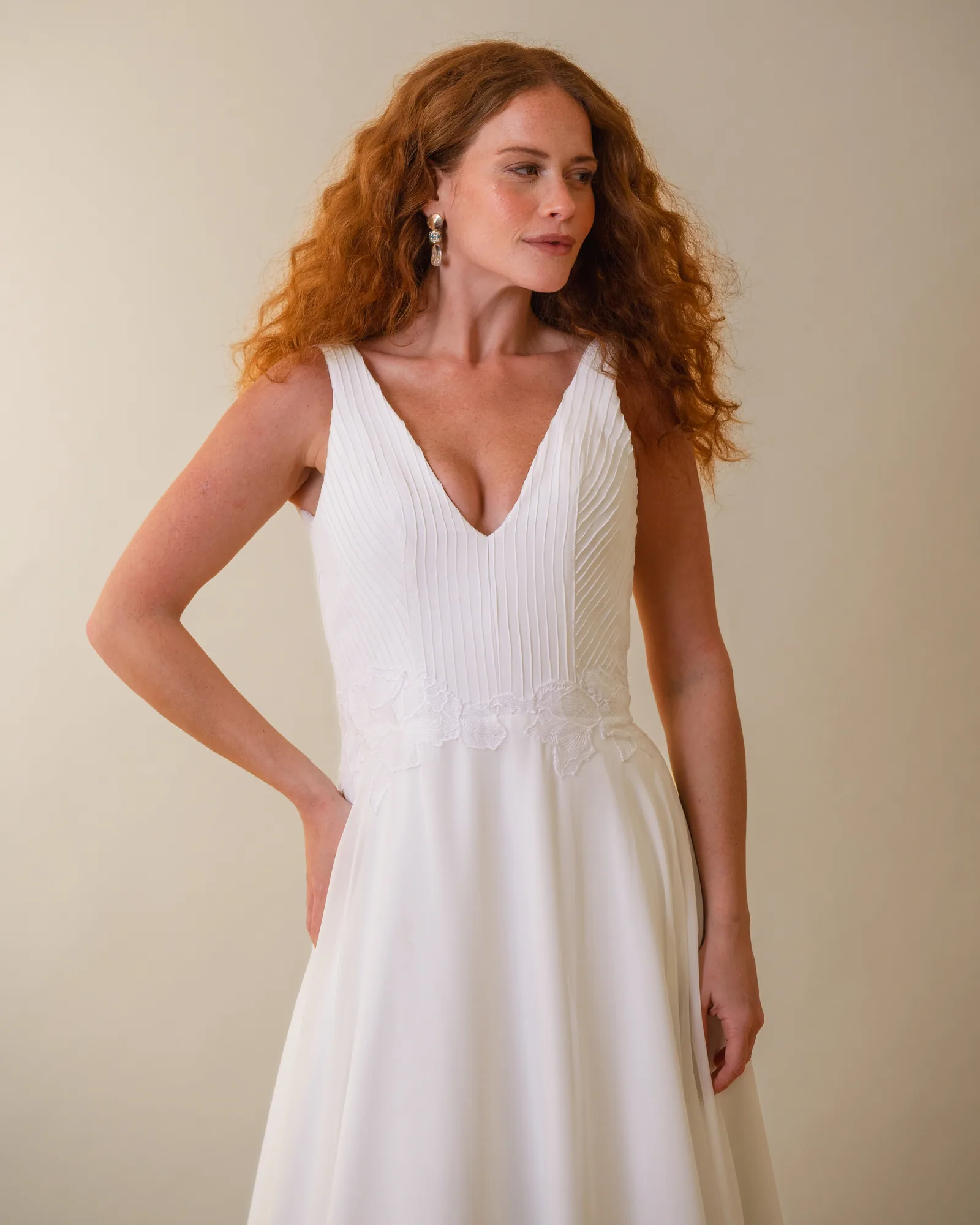 Vestido Luciana sem as mangas removíveis